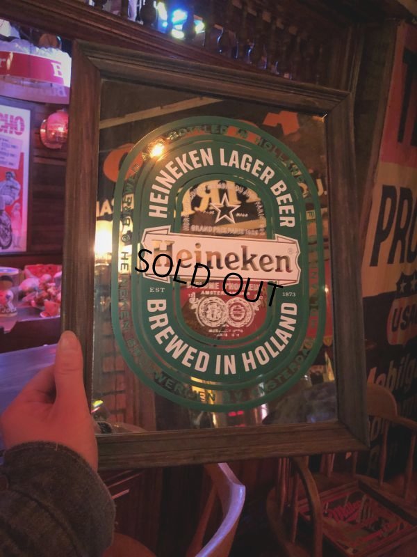 画像6: Vintage Heineken Beer Pub Mirror (T877)