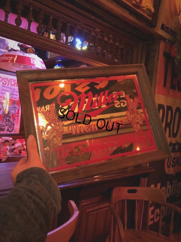 画像6: Vintage Miller Beer Pub Mirror (T875)