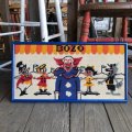 70s Vintage BOZO the Clown Needlepoint Art Wall Hanging (T881)