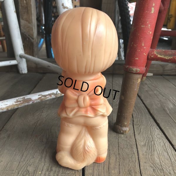 画像3: 60s Vintage Rubber Doll Cute Girl w/cat(Ｔ925)