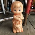 画像1: 60s Vintage Rubber Doll Cute Girl w/cat(Ｔ925) (1)