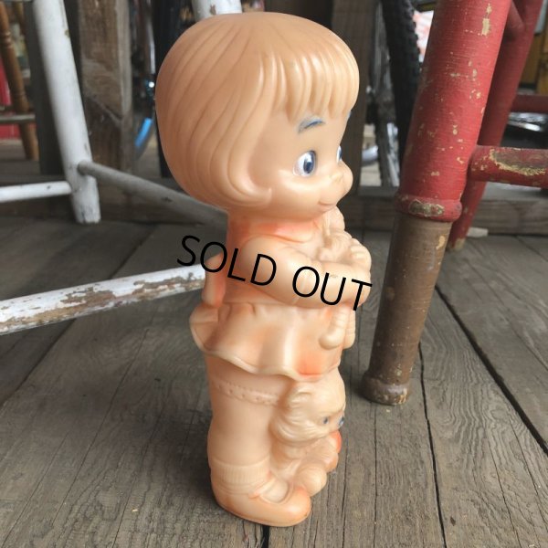 画像4: 60s Vintage Rubber Doll Cute Girl w/cat(Ｔ925)