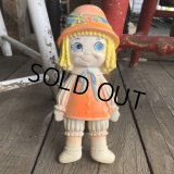 70s Vintage Rubber Doll Cute Girl (Ｔ924)