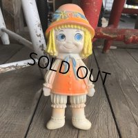 70s Vintage Rubber Doll Cute Girl (Ｔ924)