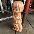 画像2: 60s Vintage Rubber Doll Cute Girl w/cat(Ｔ925) (2)