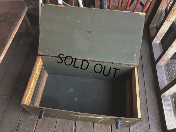 画像7: Vintage US Military Wooden Box Trunk (Ｔ945)