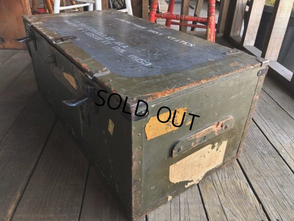 画像2: Vintage US Military Wooden Box Trunk (Ｔ945)