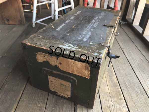 画像4: Vintage US Military Wooden Box Trunk (Ｔ945)