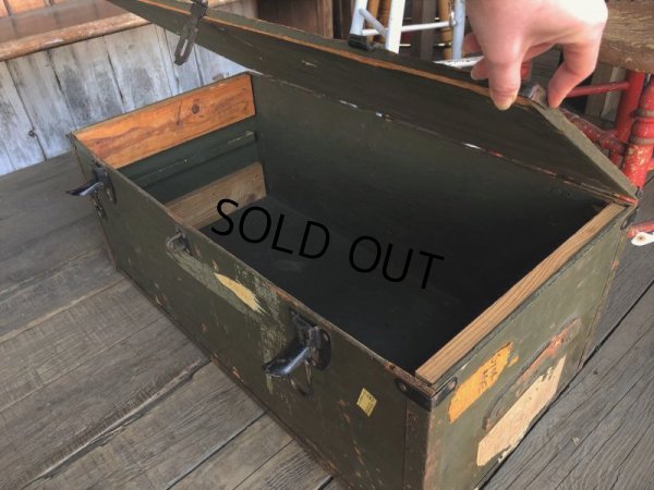 画像6: Vintage US Military Wooden Box Trunk (Ｔ945)