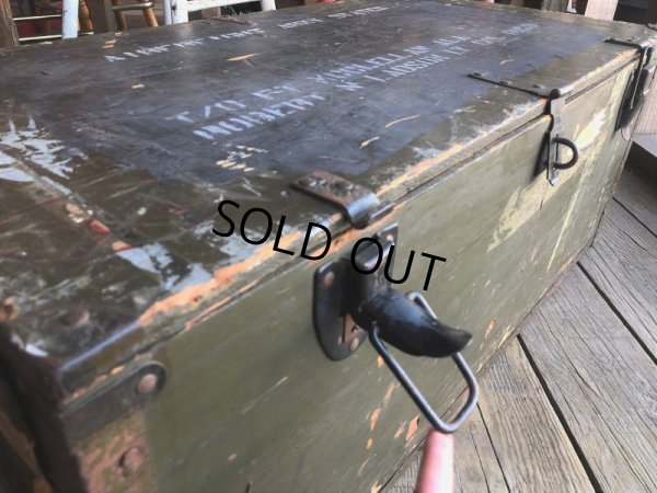 画像5: Vintage US Military Wooden Box Trunk (Ｔ945)