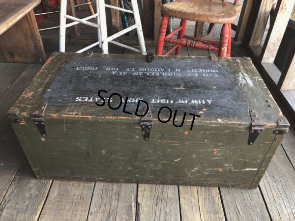 画像3: Vintage US Military Wooden Box Trunk (Ｔ945)