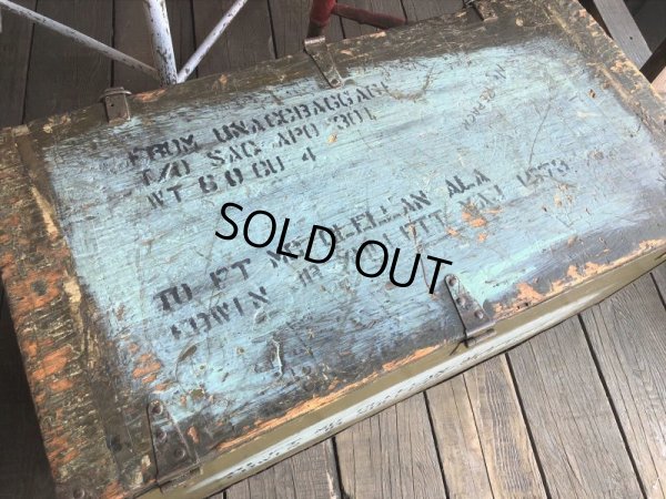 画像8: Vintage US Military Wooden Box Trunk (Ｔ946)
