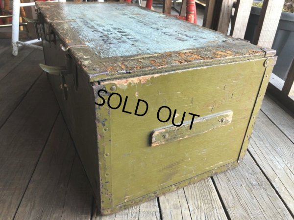 画像2: Vintage US Military Wooden Box Trunk (Ｔ946)