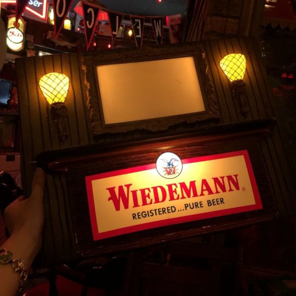 画像1: Vintage Weideman Beer & Ale Lighted BAR Sign (T984)