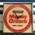 画像1: Vintage American Express Money Orders Lighted Clock Sign （MA504） (1)
