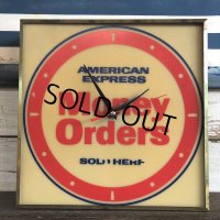Vintage American Express Money Orders Lighted Clock Sign （MA504）