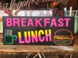 画像2: Vintage BREAKFAST & LUNCH Ligiht Sign (T986) (2)