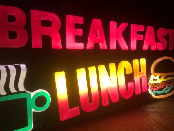 画像16: Vintage BREAKFAST & LUNCH Ligiht Sign (T986)