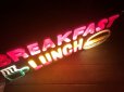 画像15: Vintage BREAKFAST & LUNCH Ligiht Sign (T986)