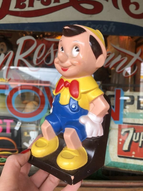 画像1: 70s Vintage Disney Pinocchio Bank Doll (T899)