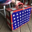 画像1: Vintage Groovy American Old Glory Stars and Stripes Roller Skates Carring Case Trunk (T409) (1)