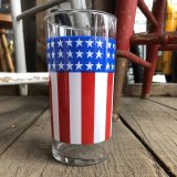 Vintage Groovy American Old Glory Stars and Stripes Glass (T917) 　