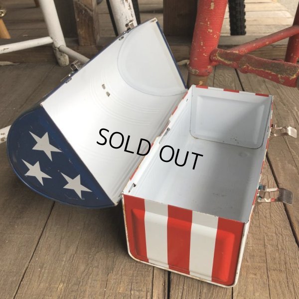 画像7: Vintage Groovy American Old Glory Stars and Stripes Lunch Box (T907) 　
