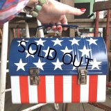 Vintage Groovy American Old Glory Stars and Stripes Lunch Box (T907) 　