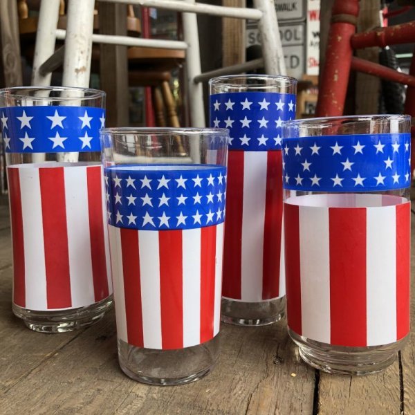 画像5: Vintage Groovy American Old Glory Stars and Stripes Glass (T916) 　