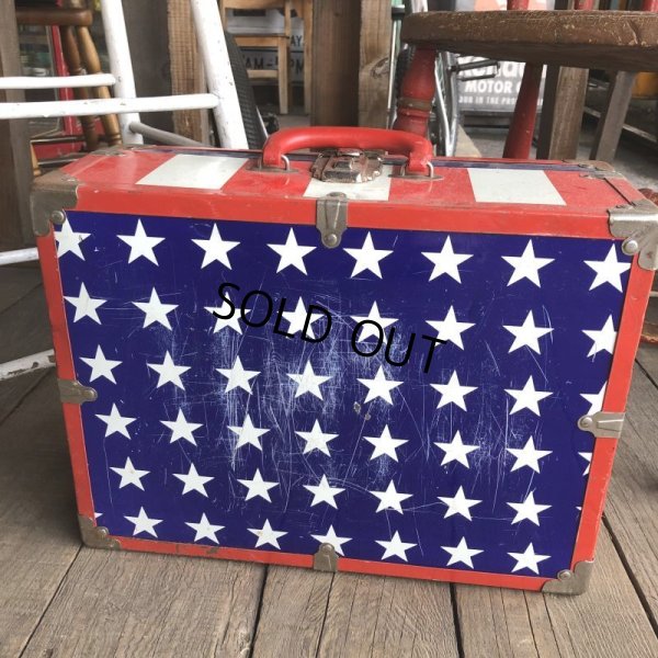 画像4: Vintage Groovy American Old Glory Stars and Stripes Roller Skates Carring Case Trunk (T409)