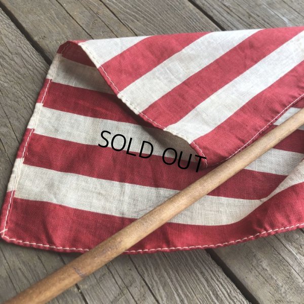 画像6: Vintage 48 Star Americacn Flag wooden pole (T914)