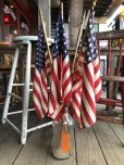 画像1: Vintage 50 Star Americacn Flag wooden pole (T913) 　 (1)