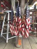 Vintage 50 Star Americacn Flag wooden pole (T913) 　