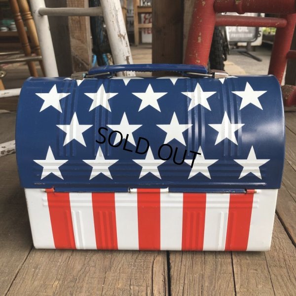 画像3: Vintage Groovy American Old Glory Stars and Stripes Lunch Box (T907) 　