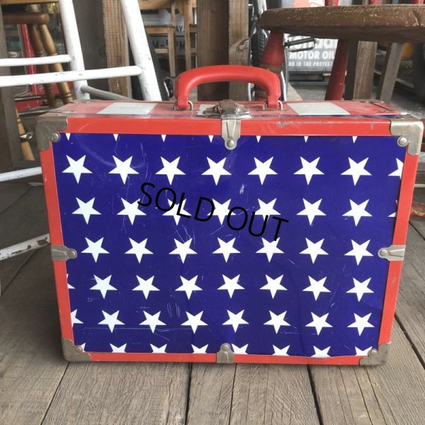 画像2: Vintage Groovy American Old Glory Stars and Stripes Roller Skates Carring Case Trunk (T409)