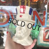 Vintage Ceramic Cup Uncle Sam (T911) 　