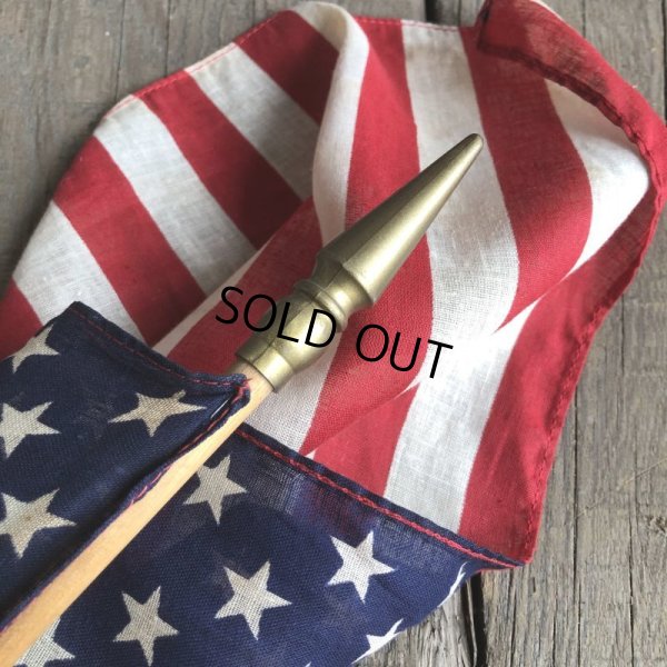 画像7: Vintage 50 Star Americacn Flag wooden pole (T913) 　