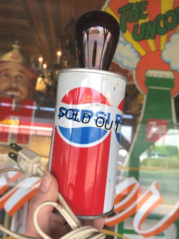 画像8: 70s Vintage Pepsi Cola Can Table Light Lamp (T920)