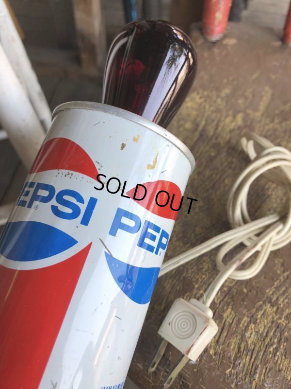 画像7: 70s Vintage Pepsi Cola Can Table Light Lamp (T920)