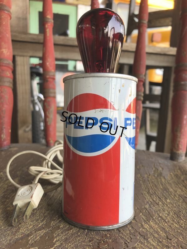 画像2: 70s Vintage Pepsi Cola Can Table Light Lamp (T920)