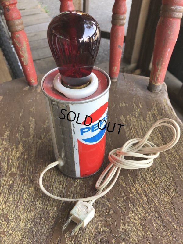 画像5: 70s Vintage Pepsi Cola Can Table Light Lamp (T920)