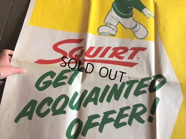 画像11: 50s Vintage Squirt Soda Store Display Sign Poster BIG!! (T967)