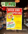 画像1: 50s Vintage Squirt Soda Store Display Sign Poster BIG!! (T967)  (1)
