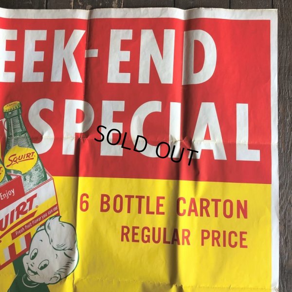 画像8: 50s Vintage Squirt Soda Store Display Sign Poster BIG!! (T967)