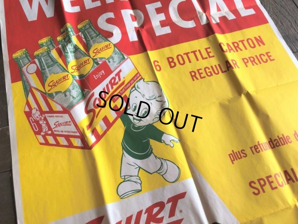 画像13: 50s Vintage Squirt Soda Store Display Sign Poster BIG!! (T967)