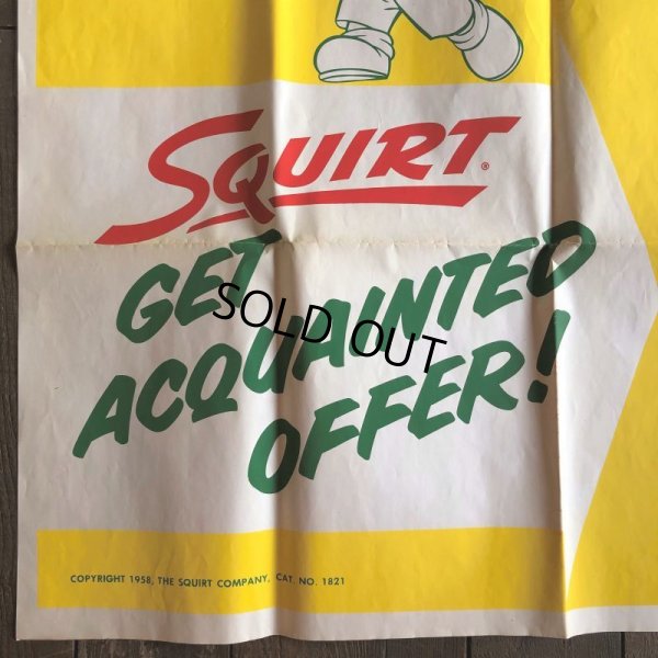 画像7: 50s Vintage Squirt Soda Store Display Sign Poster BIG!! (T967)