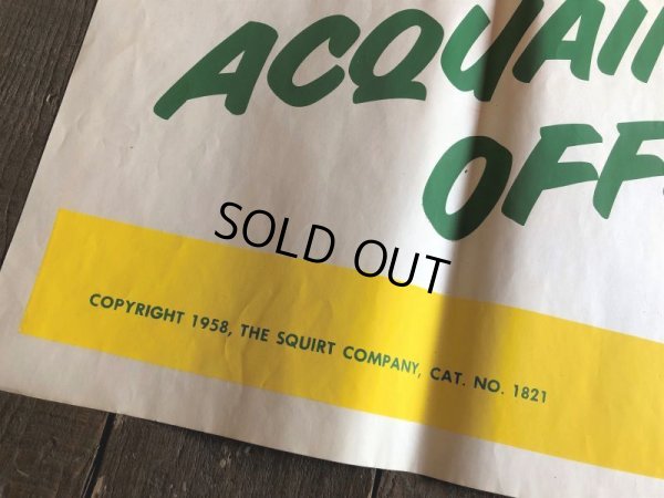 画像9: 50s Vintage Squirt Soda Store Display Sign Poster BIG!! (T967)