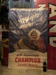 画像11: 40s Vintage Champion Spark Plugs Advertising Poster Sign (B025)