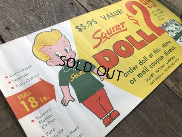 画像4: 60s Squirt Doll Premium Advertising Store Display Poster Sign (B026)