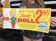 画像5: 60s Squirt Doll Premium Advertising Store Display Poster Sign (B026) (5)